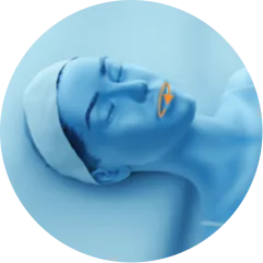 EMface facial toning Amsterdam - 3D head diagram showing the lips 3D head diagram showing the lips for EMface facial toning in Amsterdam